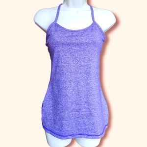 Lululemon Power Y Tank Top Purple with built-in bra xxs
